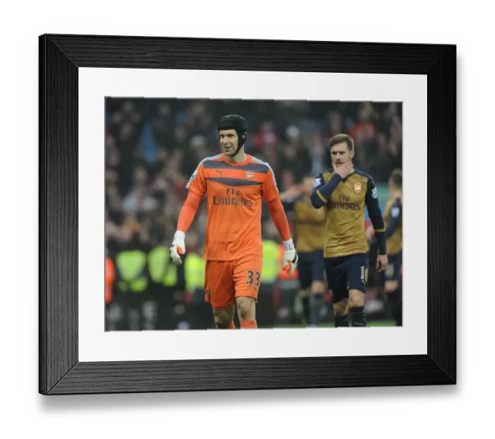 Framed Print : Petr Cech: Post-Match Reflection, Aston Villa vs Arsenal, Premier League 2015-16