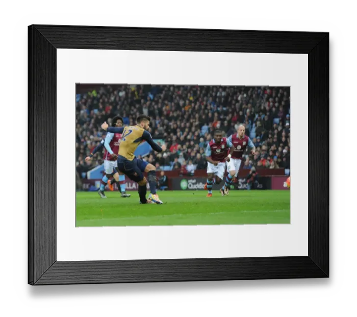 Framed Print : Olivier Giroud Scores the Penalty: Aston Villa vs. Arsenal, Premier League 2015-16 Framed Print : Olivier Giroud Scores the Penalty: Aston Villa vs. Arsenal, Premier League 2015-16