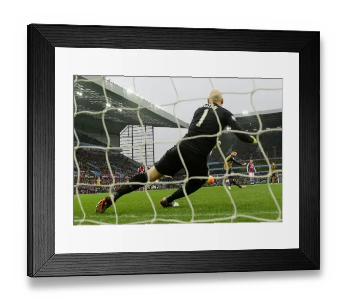 Framed Print : Olivier Giroud Scores Penalty for Arsenal Against Aston Villa, 2015 Framed Print : Olivier Giroud Scores Penalty for Arsenal Against Aston Villa, 2015