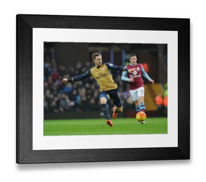 Framed Print : Aaron Ramsey in Action: Arsenal vs. Aston Villa, Premier League 2015-16 Framed Print : Aaron Ramsey in Action: Arsenal vs. Aston Villa, Premier League 2015-16