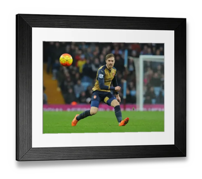 Framed Print : Aaron Ramsey in Action: Arsenal vs. Aston Villa, Premier League 2015-16 Framed Print : Aaron Ramsey in Action: Arsenal vs. Aston Villa, Premier League 2015-16