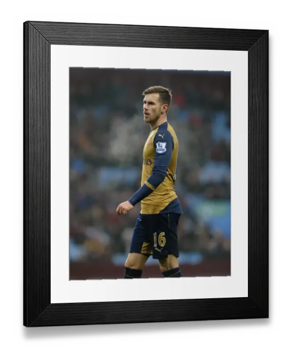 Framed Print : Aaron Ramsey in Action: Arsenal vs. Aston Villa, Premier League 2015-16 Framed Print : Aaron Ramsey in Action: Arsenal vs. Aston Villa, Premier League 2015-16