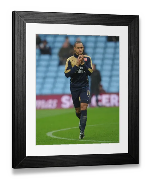 Framed Print : Theo Walcott Gets Ready: Aston Villa vs. Arsenal, Premier League (December 2015)