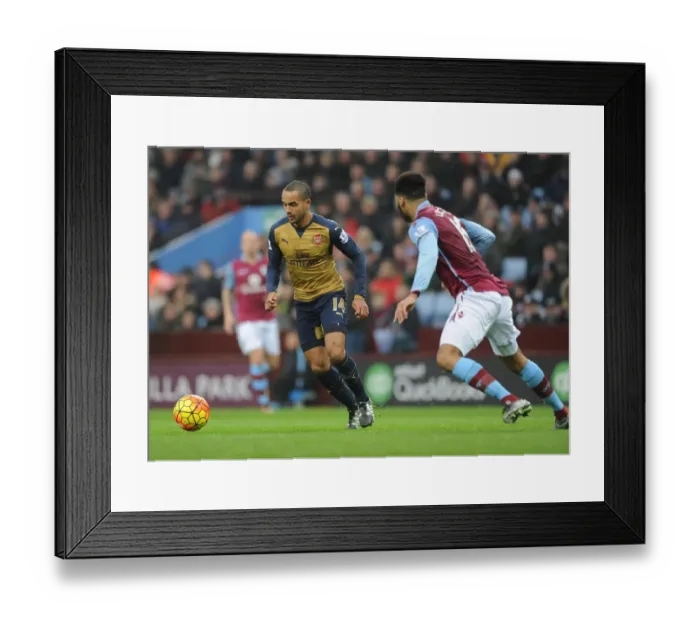 Framed Print : Arsenal's Theo Walcott Scores Brace: 2-0 Victory Over Aston Villa in Premier League Framed Print : Arsenal's Theo Walcott Scores Brace: 2-0 Victory Over Aston Villa in Premier League