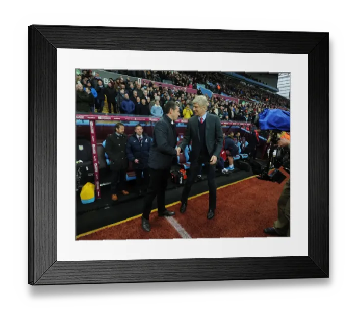 Framed Print : Arsene Wenger and Remi Garde's Pre-Match Handshake: Aston Villa vs. Arsenal, Premier League 2015-16 Framed Print : Arsene Wenger and Remi Garde's Pre-Match Handshake: Aston Villa vs. Arsenal, Premier League 2015-16