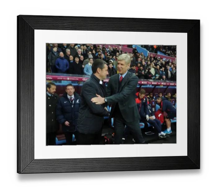 Framed Print : Arsene Wenger and Remi Garde's Pre-Match Handshake: Aston Villa vs. Arsenal, Premier League 2015-16 Framed Print : Arsene Wenger and Remi Garde's Pre-Match Handshake: Aston Villa vs. Arsenal, Premier League 2015-16