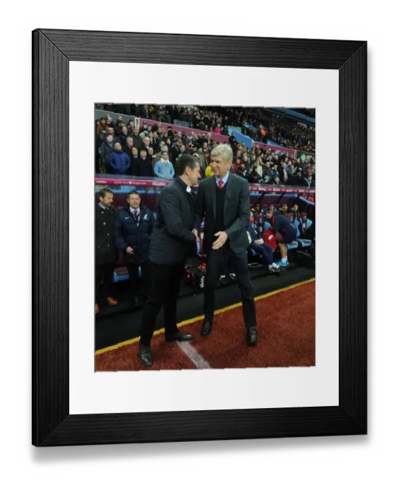 Framed Print : Arsene Wenger and Remi Garde: Pre-Match Handshake, Aston Villa vs. Arsenal, Premier League 2015-16 Framed Print : Arsene Wenger and Remi Garde: Pre-Match Handshake, Aston Villa vs. Arsenal, Premier League 2015-16