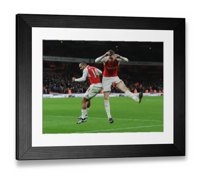 Framed Print : Arsenal's Victory Celebration: Arsenal vs Manchester City, Premier League 2015-16 Framed Print : Arsenal's Victory Celebration: Arsenal vs Manchester City, Premier League 2015-16