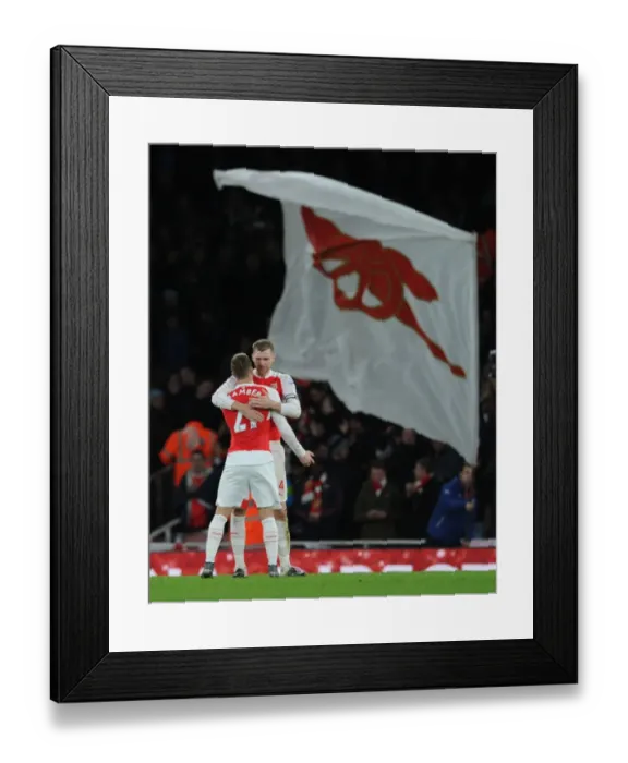 Framed Print : Arsenal's Glorious Victory: Per Mertesacker and Aaron Ramsey Celebrate Over Manchester City (2015-16) Framed Print : Arsenal's Glorious Victory: Per Mertesacker and Aaron Ramsey Celebrate Over Manchester City (2015-16)