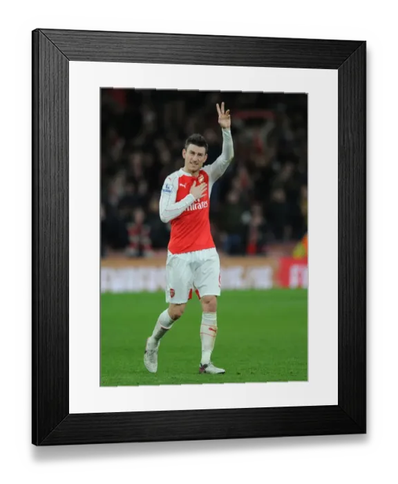 Framed Print : Arsenal's Emotional Victory Over Manchester City: Laurent Koscielny's Celebration (2015-16) Framed Print : Arsenal's Emotional Victory Over Manchester City: Laurent Koscielny's Celebration (2015-16)