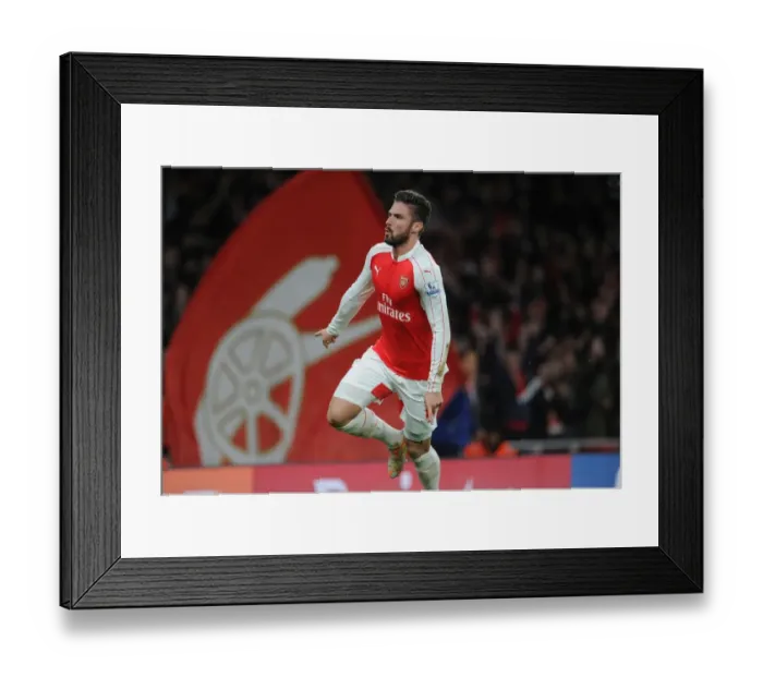 Framed Print : Giroud's Brace: Arsenal Defeats Manchester City in Premier League Showdown (December 2015)