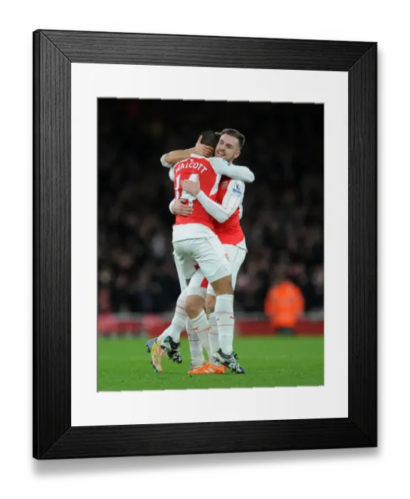 Framed Print : Theo Walcott's Stunner: Arsenal's First Goal in Triumph over Manchester City (December 2015)