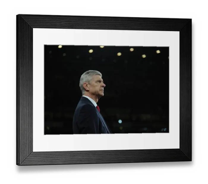 Framed Print : Arsene Wenger, Arsenal Manager: Pre-Match Focus at Emirates Stadium (Arsenal vs Manchester City, Premier League 2015-16) Framed Print : Arsene Wenger, Arsenal Manager: Pre-Match Focus at Emirates Stadium (Arsenal vs Manchester City, Premier League 2015-16)