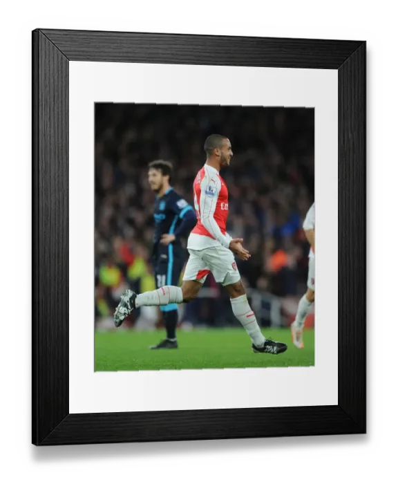 Framed Print : Theo Walcott's Thunderbolt: Arsenal's First Goal vs Manchester City (2015-16)