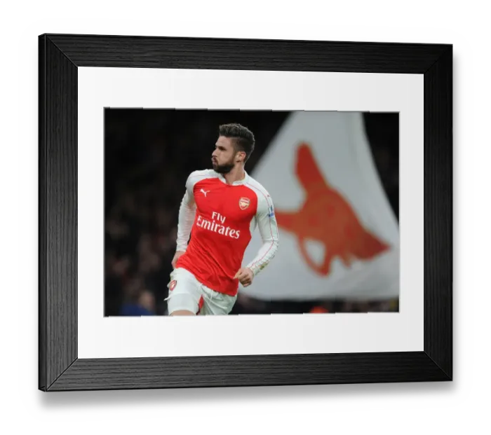 Framed Print : Giroud's Brace: Arsenal's Victory Over Manchester City (2015-16)