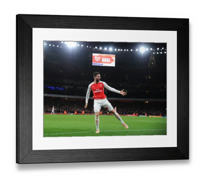 Framed Print : Giroud's Brace: Arsenal's Victory over Manchester City (2015-16)