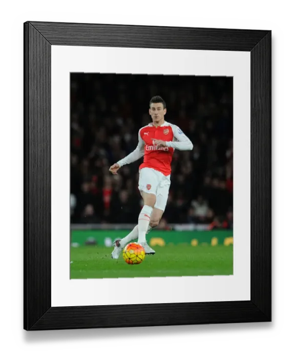 Framed Print : Arsenal vs Manchester City: Koscielny's Battle in the 2015-16 Premier League