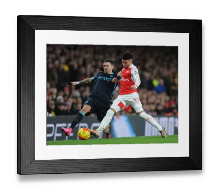 Framed Print : Arsenal vs Manchester City: Oxlade-Chamberlain vs Kolarov - December Showdown (2015) Framed Print : Arsenal vs Manchester City: Oxlade-Chamberlain vs Kolarov - December Showdown (2015)
