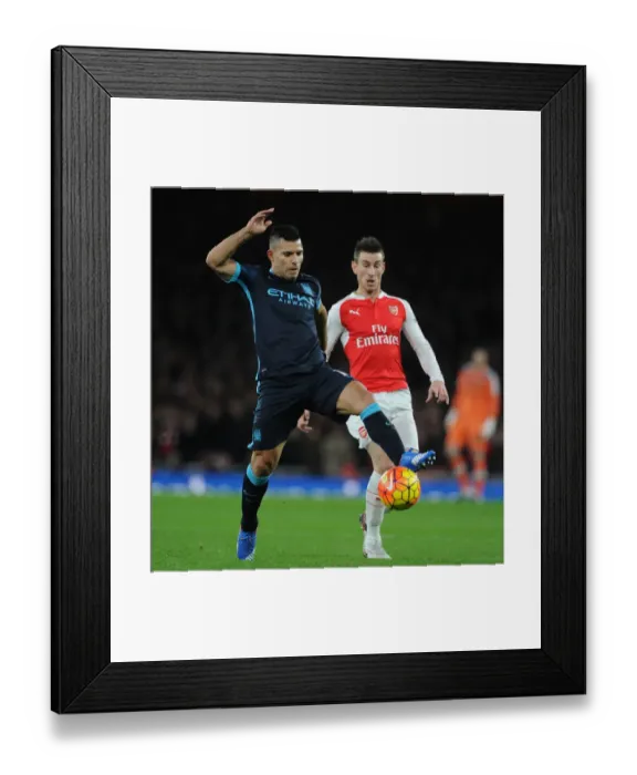 Framed Print : Intense Rivalry: Koscielny vs. Agüero - Arsenal vs. Manchester City (December 2015) Framed Print : Intense Rivalry: Koscielny vs. Agüero - Arsenal vs. Manchester City (December 2015)