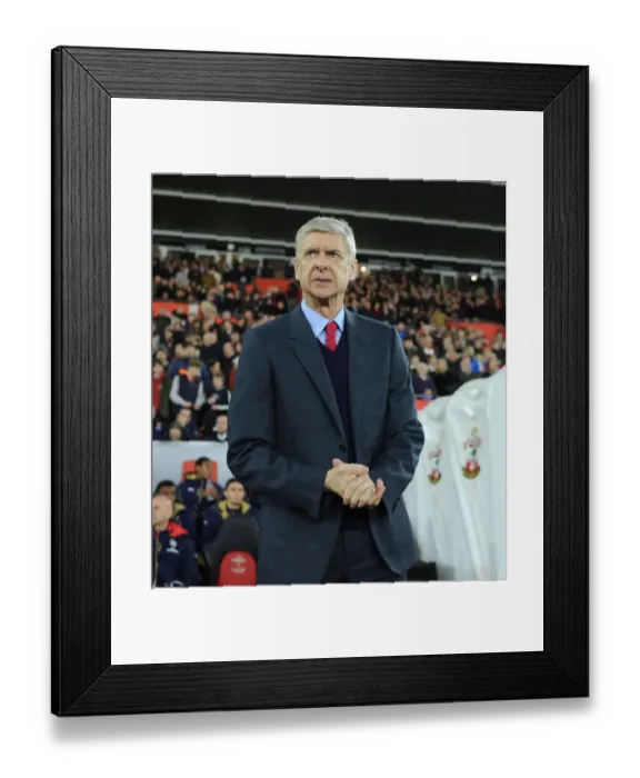 Framed Print : Arsene Wenger: Arsenal Manager Before Southampton vs Arsenal, Premier League 2015-16