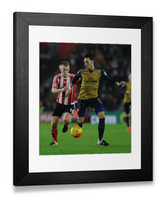 Framed Print : Mesut Ozil Outsmarts James Ward-Prowse: Arsenal's Masterclass vs Southampton (2015-16)