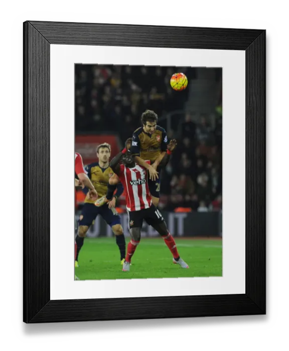 Framed Print : Flamini vs Mane: A Premier League Battle at Southampton, 2015-16