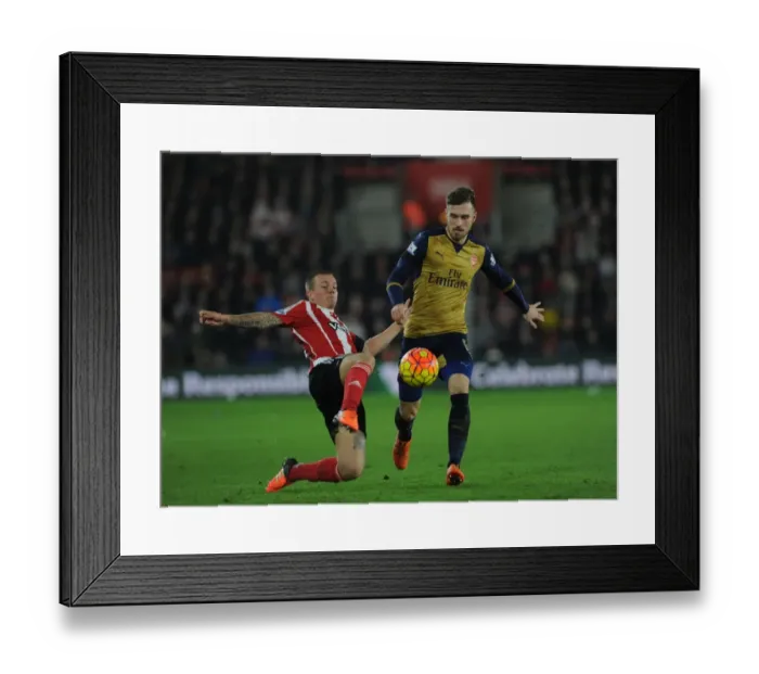 Framed Print : Ramsey's Powerful Surge: Southampton vs Arsenal, Premier League 2015-16