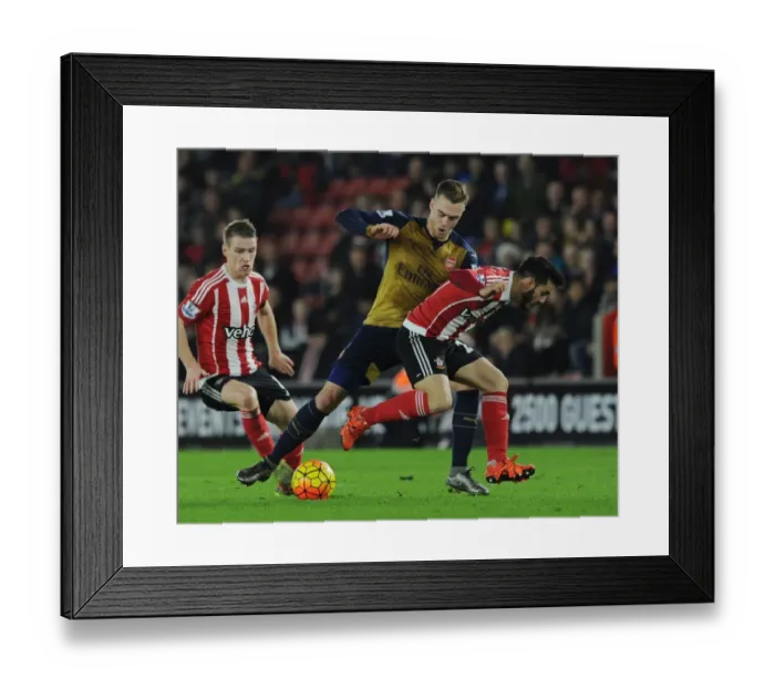 Framed Print : Clash at St. Mary's: Calum Chambers vs. Juanmi - Southampton vs. Arsenal, Premier League, 2015-16 Framed Print : Clash at St. Mary's: Calum Chambers vs. Juanmi - Southampton vs. Arsenal, Premier League, 2015-16