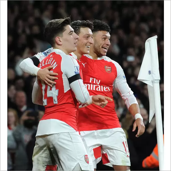Mesut Ozil Scores His Second Goal: Arsenal's Victory Against Bournemouth, 2015-16 Premier League
