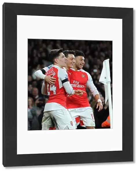 Mesut Ozil Scores His Second Goal: Arsenal's Victory Against Bournemouth, 2015-16 Premier League