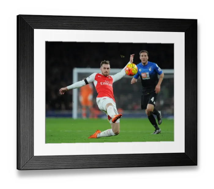 Framed Print : Ramsey Fights for Possession: Arsenal vs. Bournemouth, 2015-16 Premier League