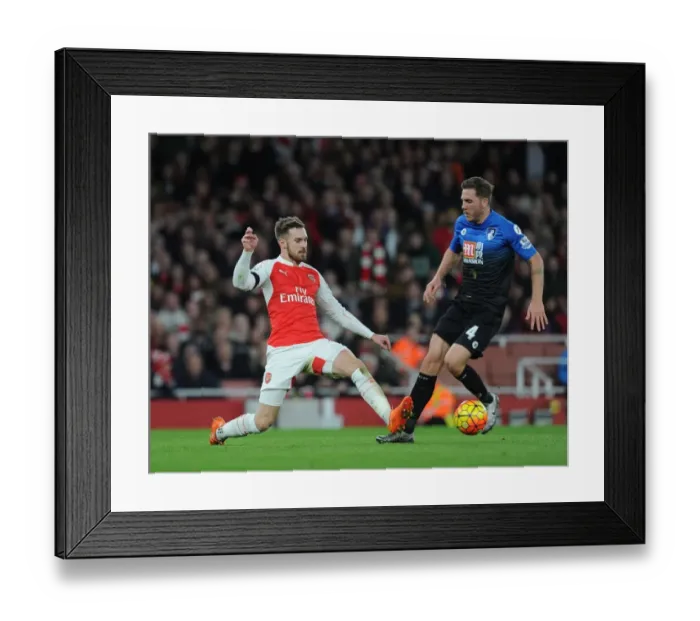 Framed Print : Ramsey vs Gosling: Intense Tackle in Arsenal's 2015-16 Battle Against Bournemouth Framed Print : Ramsey vs Gosling: Intense Tackle in Arsenal's 2015-16 Battle Against Bournemouth
