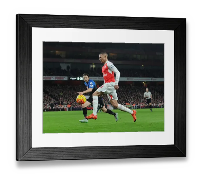 Framed Print : Arsenal vs Bournemouth: A Battle Between Kieran Gibbs and Harry Arter (December 2015)
