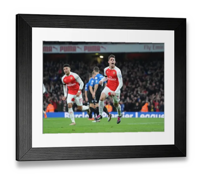Framed Print : Arsenal's Gabriel Scores Thriller against Bournemouth (2015-16) Framed Print : Arsenal's Gabriel Scores Thriller against Bournemouth (2015-16)