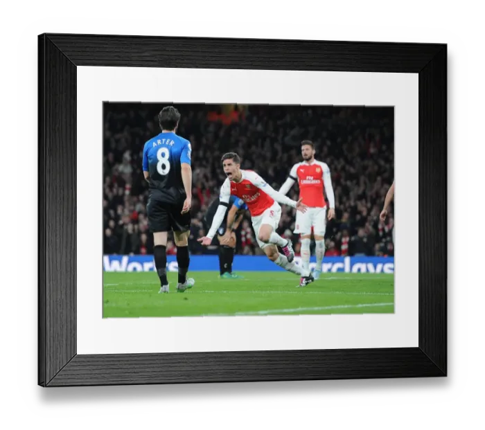 Framed Print : Gabriel's Thrilling Goal: Arsenal vs. Bournemouth (2015-16) Framed Print : Gabriel's Thrilling Goal: Arsenal vs. Bournemouth (2015-16)