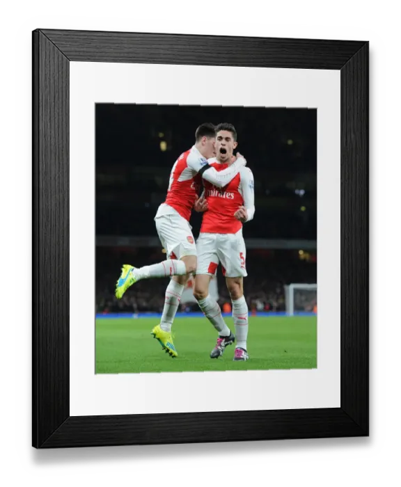 Framed Print : Arsenal: Gabriel and Bellerin's Goal Celebration vs Bournemouth (2015-16) Framed Print : Arsenal: Gabriel and Bellerin's Goal Celebration vs Bournemouth (2015-16)