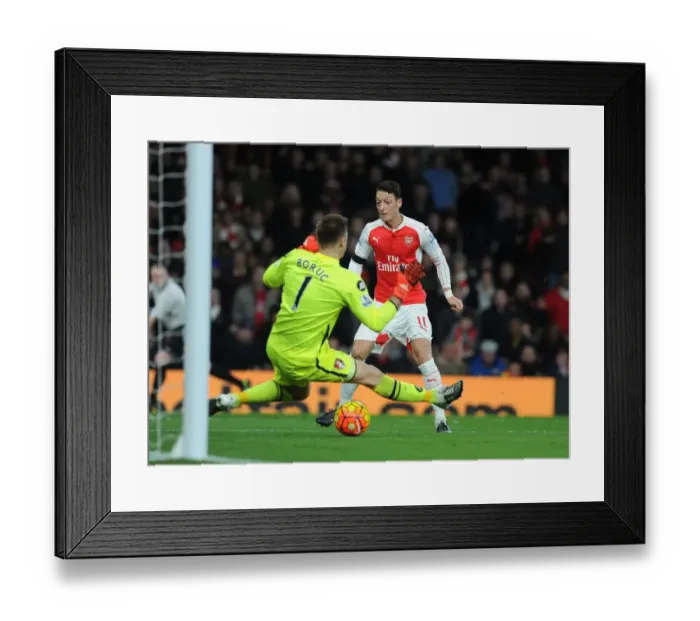 Framed Print : Ozil Scores His Second Goal: Arsenal vs. Bournemouth, 2015-16 Premier League Framed Print : Ozil Scores His Second Goal: Arsenal vs. Bournemouth, 2015-16 Premier League