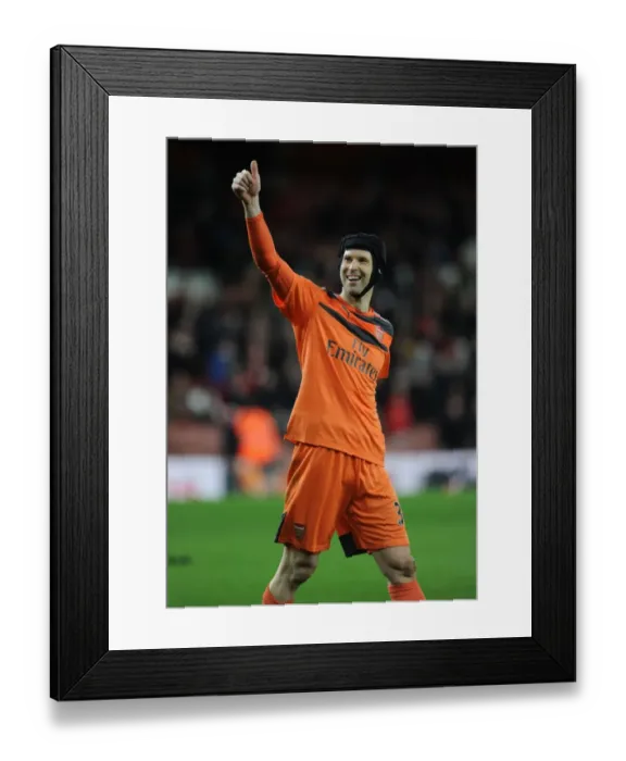 Framed Print : Arsenal Celebrate Victory Over Bournemouth: Petr Cech Leads the Charge (2015-16)