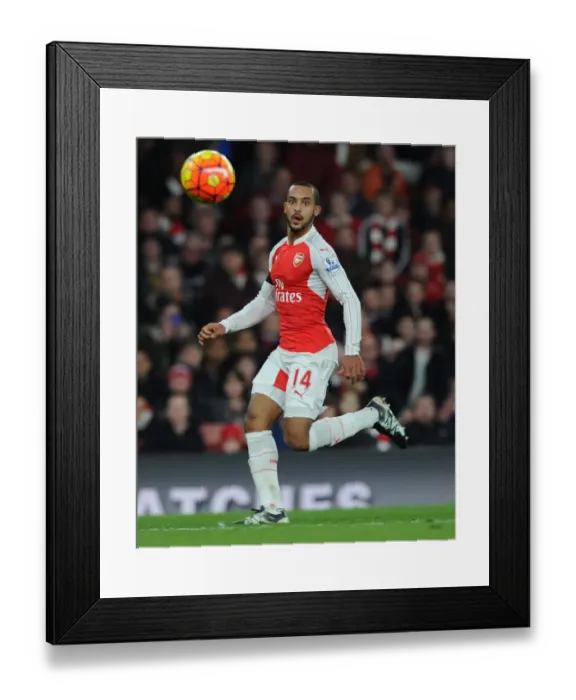 Framed Print : Theo Walcott in Action: Arsenal vs Bournemouth, Premier League 2015-16, Emirates Stadium
