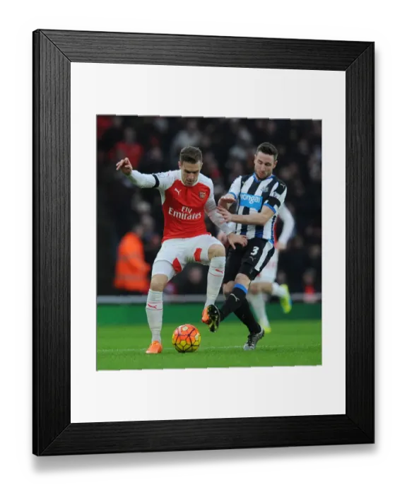 Framed Print : Ramsey vs Dummett: A Premier League Showdown - Arsenal vs Newcastle United (2015-16)