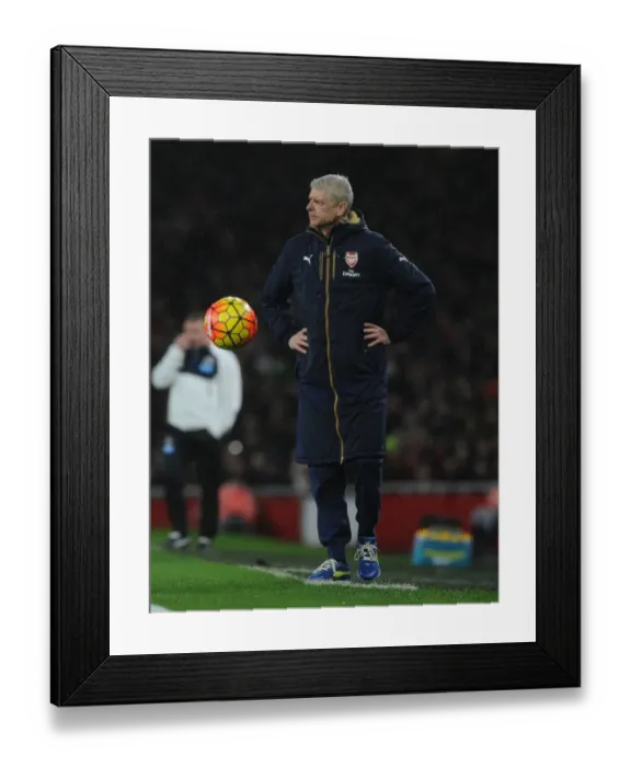 Framed Print : Arsene Wenger Leads Arsenal Against Newcastle United in Premier League Clash (2015-16)