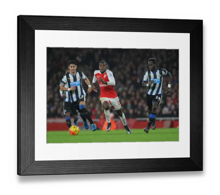 Framed Print : Clash of the Midfield: Campbell vs Tiote & Perez (Arsenal vs Newcastle United, 2016) Framed Print : Clash of the Midfield: Campbell vs Tiote & Perez (Arsenal vs Newcastle United, 2016)