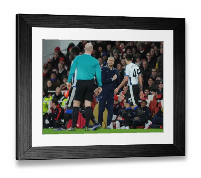 Framed Print : Arsene Wenger Leads Arsenal Against Newcastle United in Premier League Clash (2015-16)