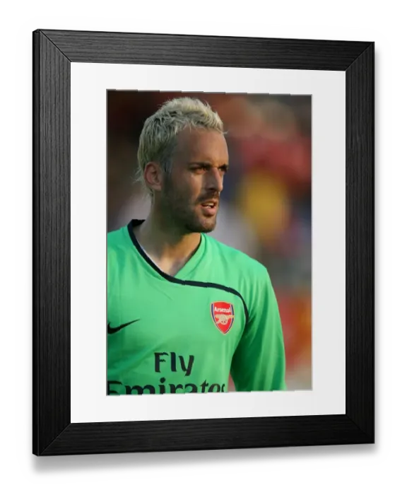 Framed Print : Manuel Almunia: Arsenal's Goalkeeper in Action Against Burgenland, Austria 2008 Framed Print : Manuel Almunia: Arsenal's Goalkeeper in Action Against Burgenland, Austria 2008