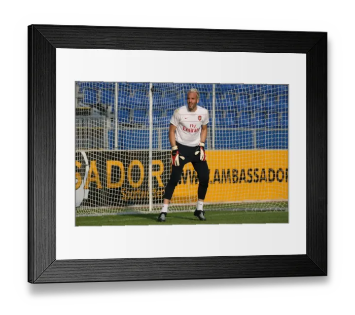 Framed Print : Manuel Almunia: Arsenal's Heroic Goalkeeping Performance Against Burgenland, Austria 2008