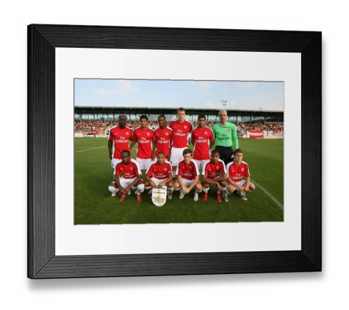Framed Print : Arsenal Team Line-Up vs Burgenland, Austria, 2008