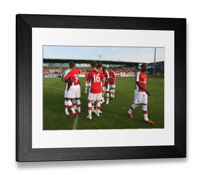 Framed Print : The Arsenal team line up before the match Framed Print : The Arsenal team line up before the match