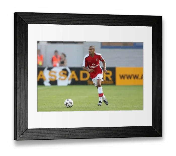 Framed Print : Arsenal's Dominance: Gael Clichy in Action against Burgenland (28 / 7 / 2008)