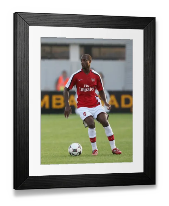 Framed Print : Justin Hoyte in Action: Arsenal's Victory over Burgenland (28 / 7 / 2008)