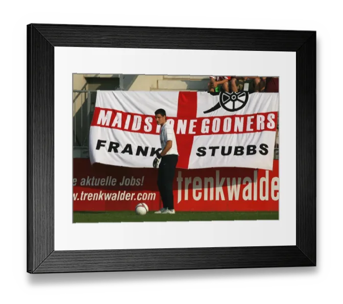 Framed Print : Vito Mannone: Arsenal's Star Goalkeeper Shines in 2008 Pre-Season Match Against Burgenland